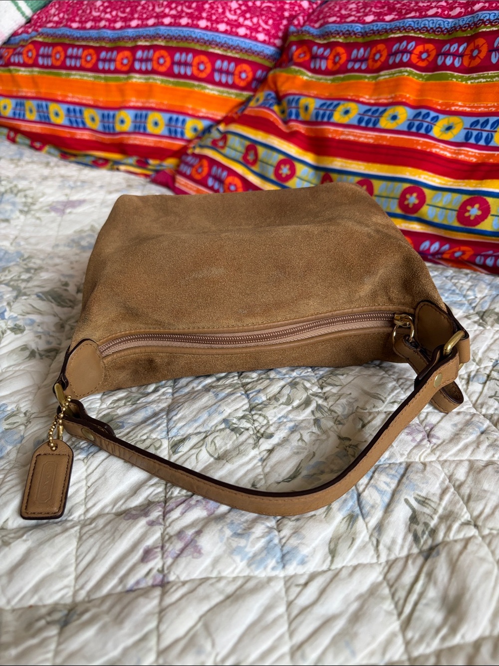 Coach Suede Vintage Demi Hobo Shoulder Bag Y2K - Picture 11 of 16